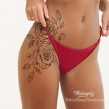 2 sexy roses tattoo design