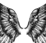 Realistic wing  tattoo design high resolution download