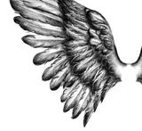 Realistic wing  tattoo design high resolution download