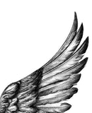 Realistic wing  tattoo design high resolution download