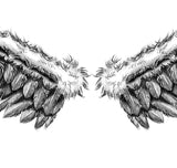 Realistic wing  tattoo design high resolution download