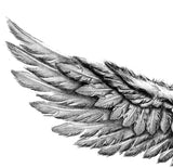 Realistic wing  tattoo design high resolution download