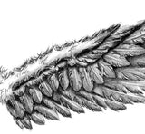 Realistic wing  tattoo design high resolution download