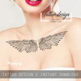 Sexy wing  tattoo design high resolution download