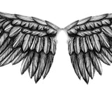 Sexy realistic wing  tattoo design high resolution download