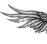 Sexy realistic wing  tattoo design high resolution download