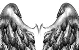 Realistic wing  tattoo design high resolution download