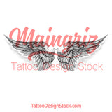 Sexy wing  tattoo design high resolution download