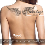 Sexy wing  tattoo design high resolution download