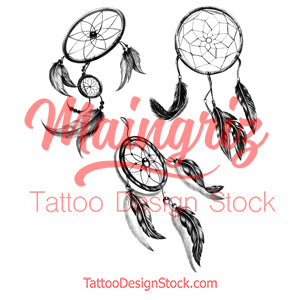 3 x Realistic dreamcatchers  tattoo design high resolution download