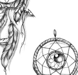 3 x Sexy realistic dreamcatchers  tattoo design high resolution download