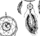 3 x Sexy realistic dreamcatchers  tattoo design high resolution download