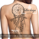3 x Sexy realistic dreamcatchers  tattoo design high resolution download