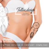 3 x Sexy realistic dreamcatchers  tattoo design high resolution download