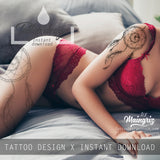 3 x Sexy realistic dreamcatchers  tattoo design high resolution download