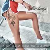 3 x Sexy realistic dreamcatchers  tattoo design high resolution download