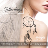 3 x Sexy realistic dreamcatchers  tattoo design high resolution download