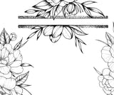 5 x sexy Peony linework design download high resolution download
