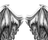 Realistic sexy wing  tattoo design high resolution download