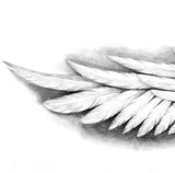 Realistic wing tattoo design high resolution download