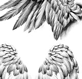 2 x realistic wing tattoo design high resolution download