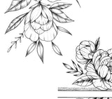 5 x sexy Peony half sleeve design download high resolution download