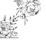 5 x sexy Peony half sleeve design download high resolution download