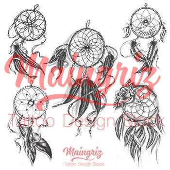 5 originals dreamcatchers download tattoo design