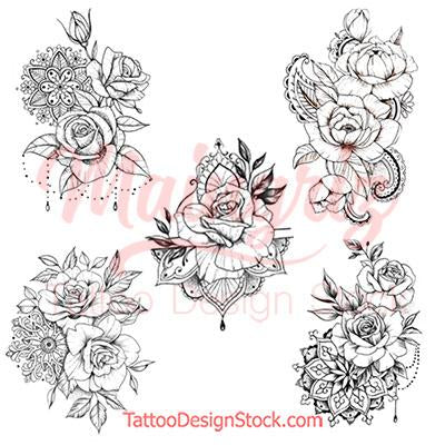 Ночной эскиз роза рисую эскиз мандала тлт тату цветок rose flower  mandala tattoo tattoopins tatts drawi  Tattoos Tattoo designs  Tattoos for women