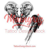 2 x realistic sexy wing - download tattoo design