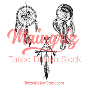 3 x Realistic dreamcatchers  tattoo design high resolution download