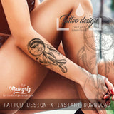 3 x Realistic dreamcatchers  tattoo design high resolution download