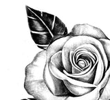 Realistic diamond with rose tattoo design high resolution download