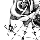 Realistic rose with pearls  tattoo design high resolution download