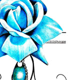 Realistic rose with precious stone  tattoo design high resolution download