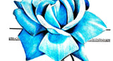 Realistic rose with precious stone  tattoo design high resolution download