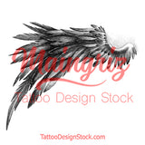 Sexy realistic wing tattoo design high resolution download