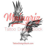 2 x realistic wing  tattoo design high resolution download