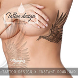 2 x realistic wing  tattoo design high resolution download