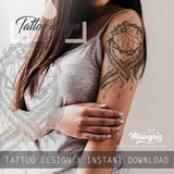 3 x Realistic dreamcatchers  tattoo design high resolution download