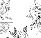 5 x sexy Peony linework design download high resolution download
