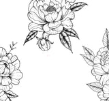 5 x sexy Peony linework design download high resolution download