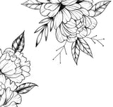 5 x sexy Peony linework design download high resolution download