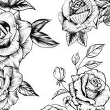 7 sexy roses line work tattoo designs references.