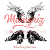 2 x realistic sexy wing tattoo design high resolution download