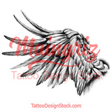 Realistic wing sexy  tattoo design high resolution download