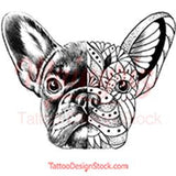 Bulldog mandala tattoo design high resolution download 