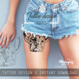 Bulldog mandala tattoo design high resolution download 