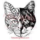 Cat mandala tattoo design high resolution download