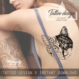 Cat mandala tattoo design high resolution download